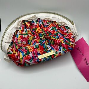Betsey Johnson Sprinkle Travel Makeup Bag NWT